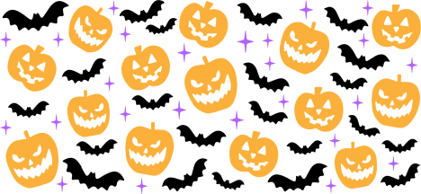 Halloween Bats Pumpkins V 179