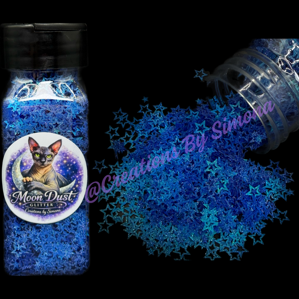 Star Glitter Shapes BLUE
