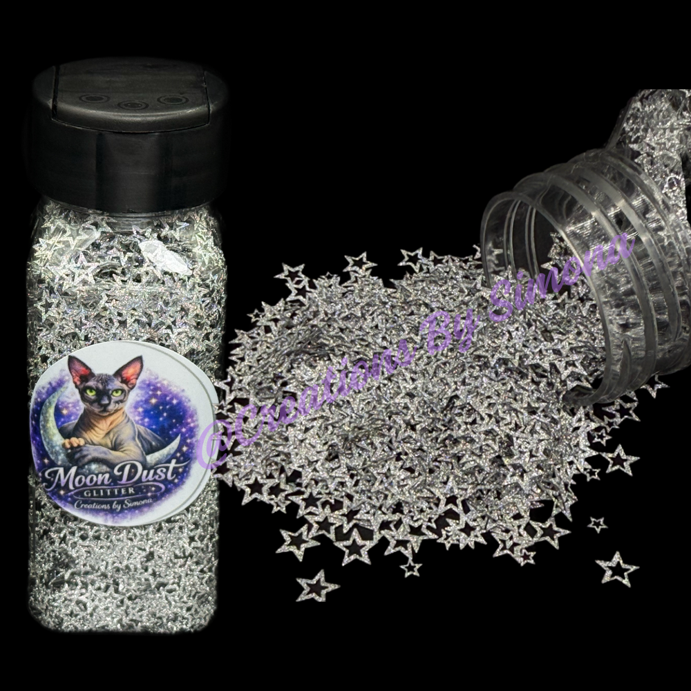 Star Glitter Shapes SILVER