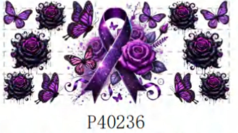 P40236 purple and black ribbon