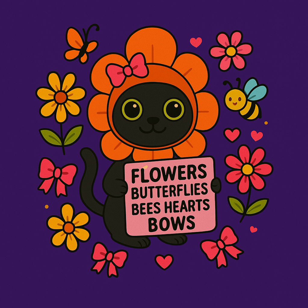 Flowers, Butterflies, Bees, Hearts, Bows Designs