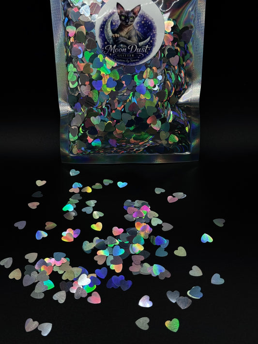Glitter Shapes HEART HOLOGRAPHIC