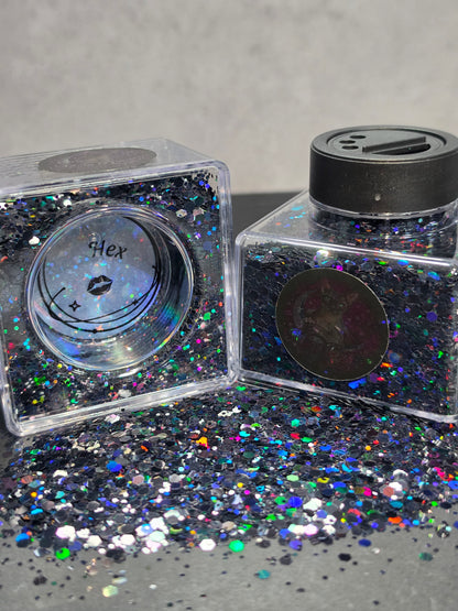 Glitter HEX (Black holographic)