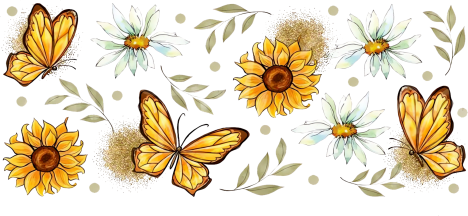 Flowers Butterflies V101