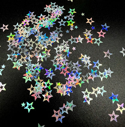 Glitter Shapes STARS HOLOGRAPHIC