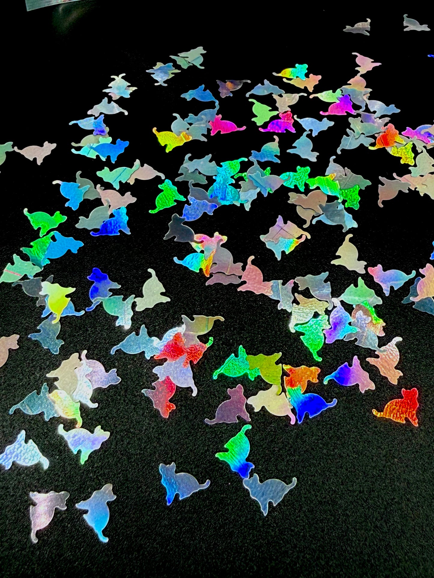 Glitter Shapes CATS HOLOGRAPHIC