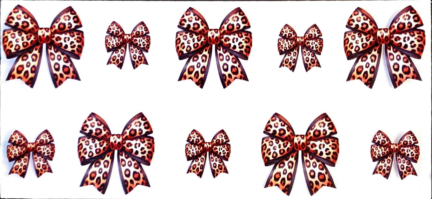 Animal print bows
