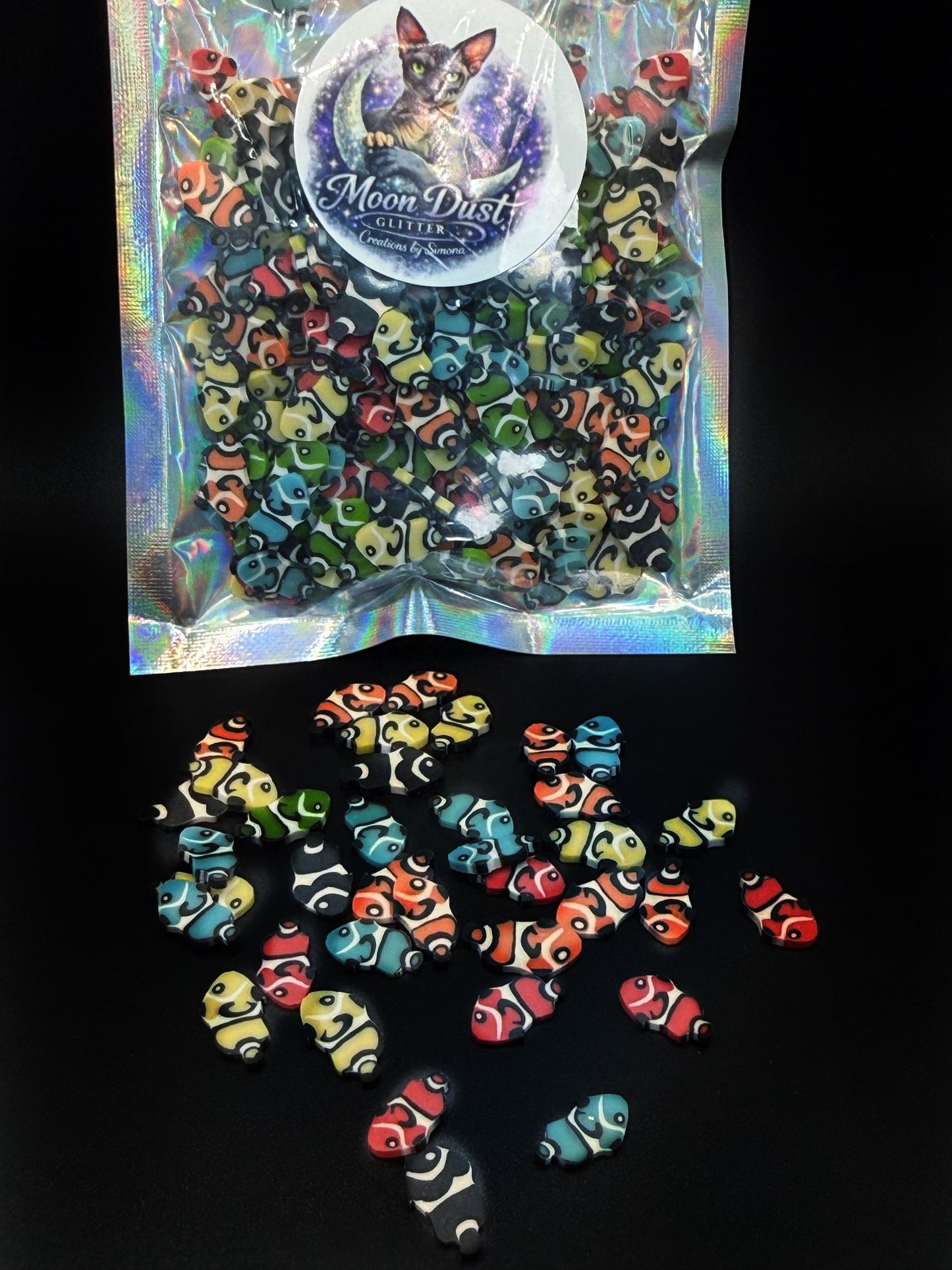 Clay Shapes FISH MULTI COLORED