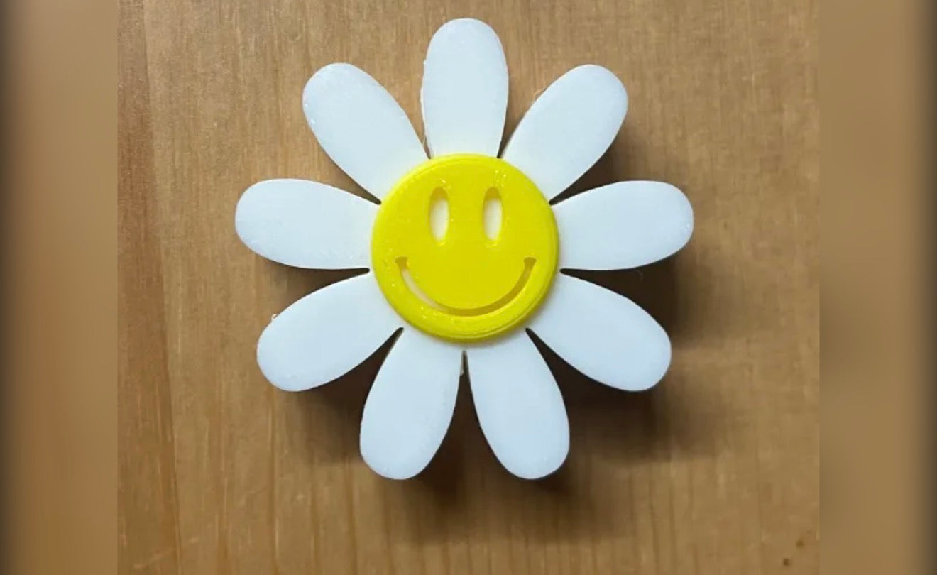 Smiley Flower Straw Topper