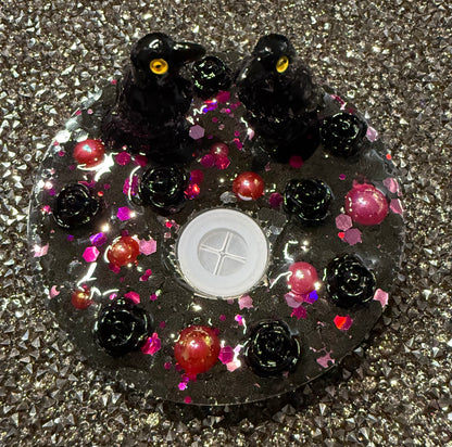 Custom Lid with Glitter and Charms (Examples above)(16oz, 20oz, and 24oz ONLY) NO 40oz customizations