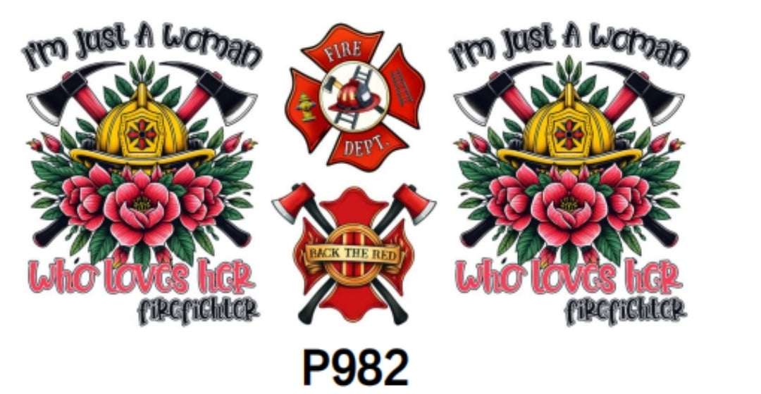 P982 Rag P982 Firefighter Wife – Creations By Simona