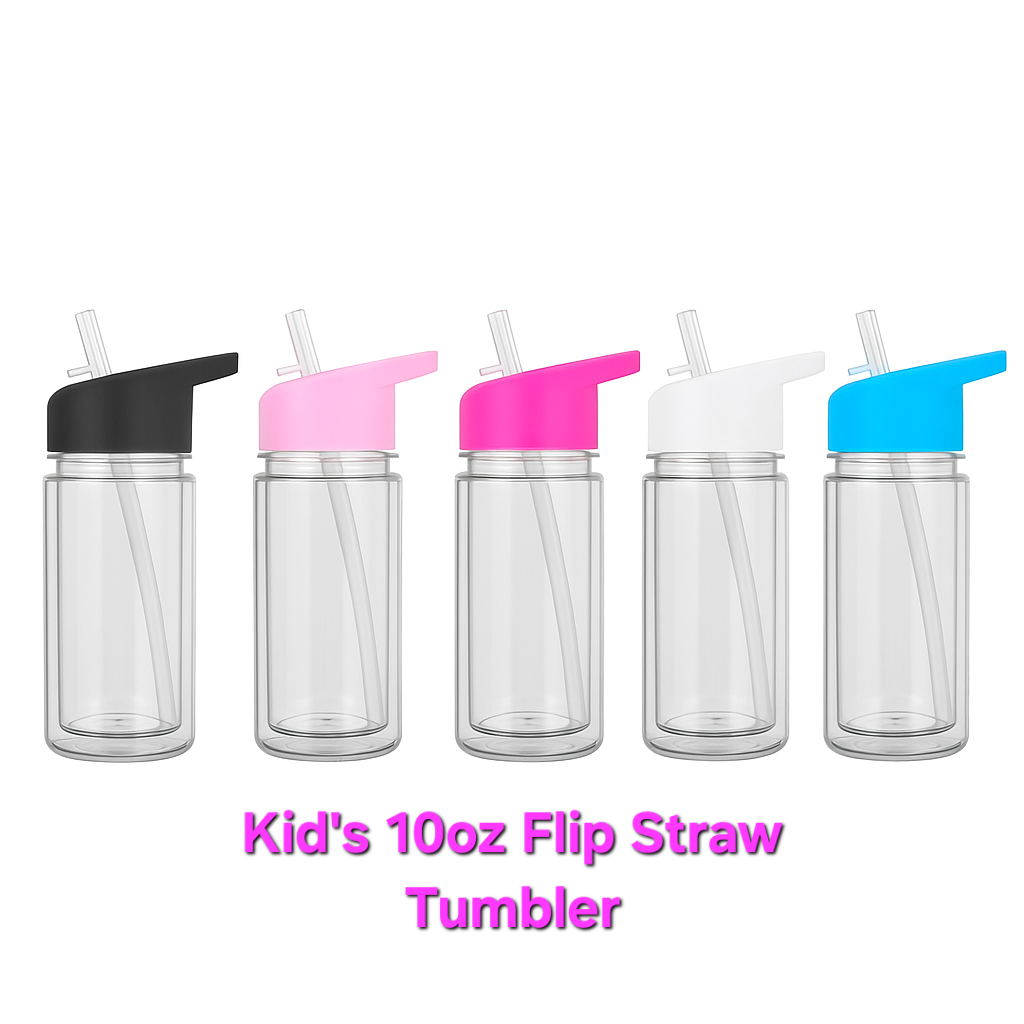 10oz Kids Flip Straw Cup (Lid Color Subject To Availability)