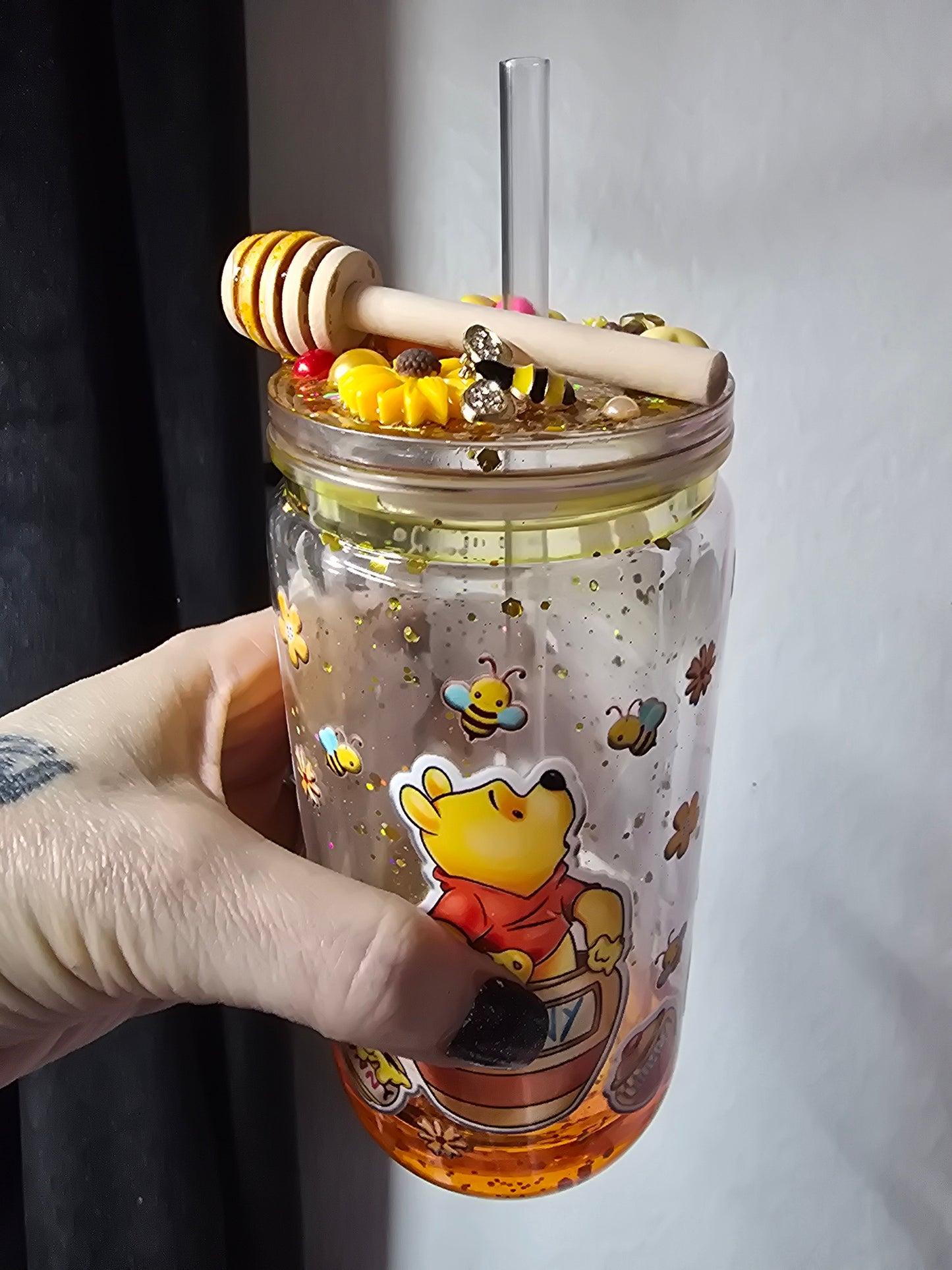 Bear with decorative lid