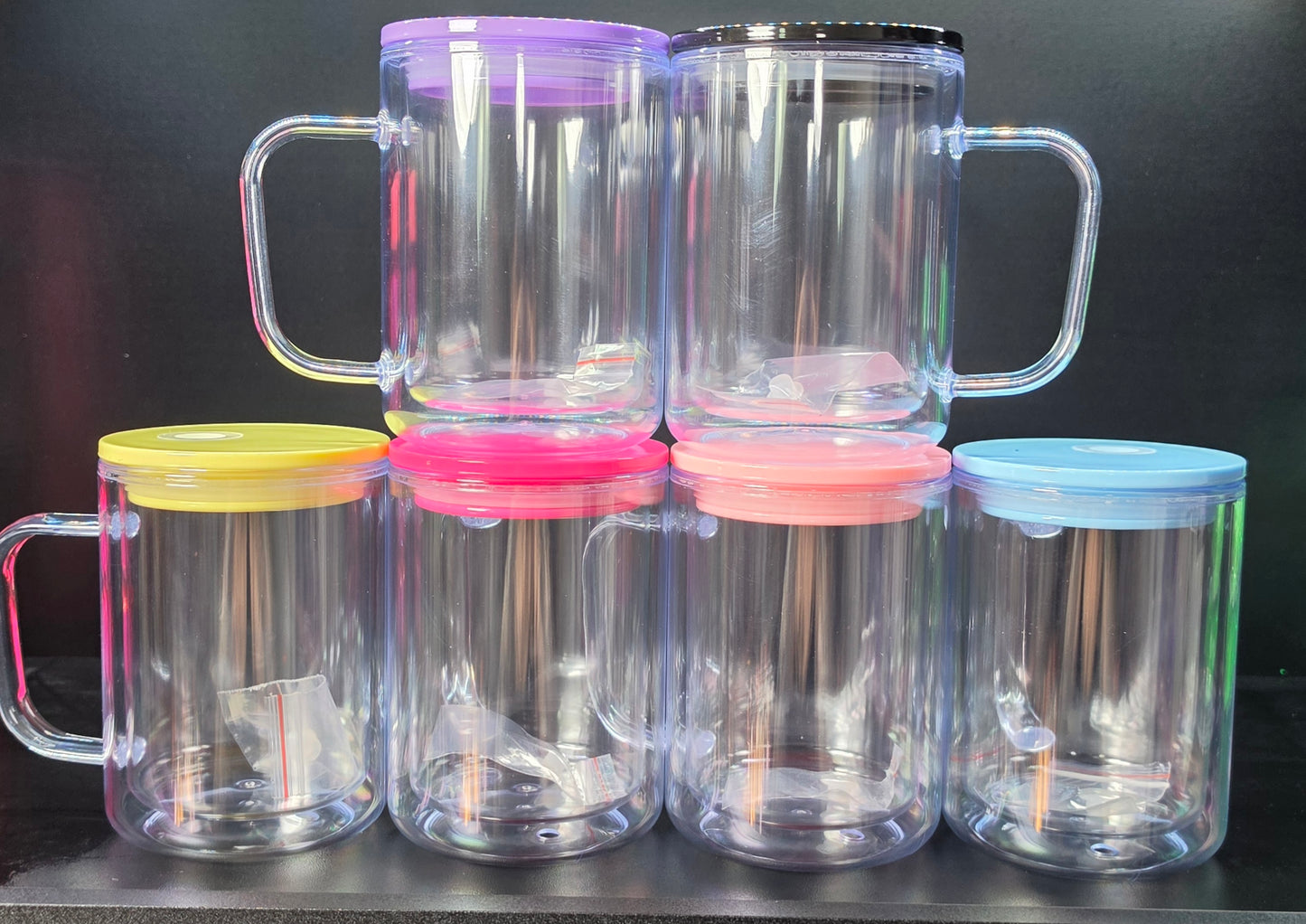 17oz with handle and color lid