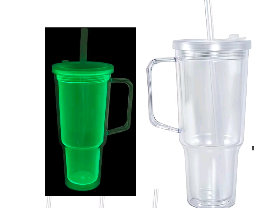 30oz GLOW IN THE DARK Tumbler with handle