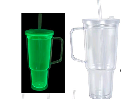 30oz GLOW IN THE DARK Tumbler with handle