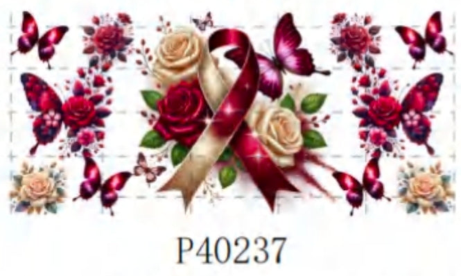 P40237 Ribbon red & gold