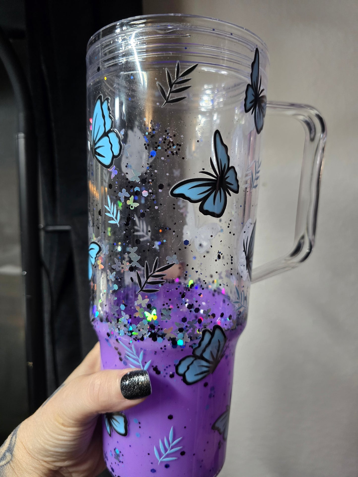 Purple butterfly 40 oz