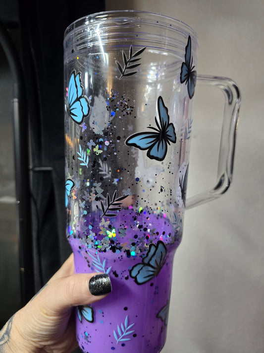 Purple butterfly 40 oz