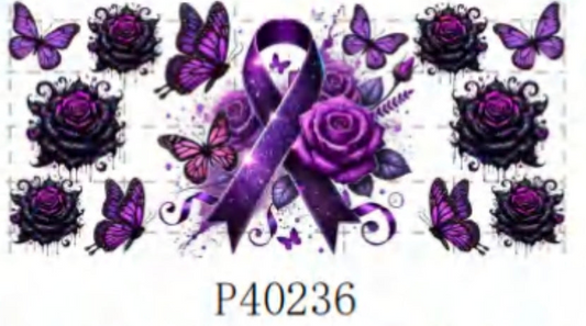P40236 purple and black ribbon