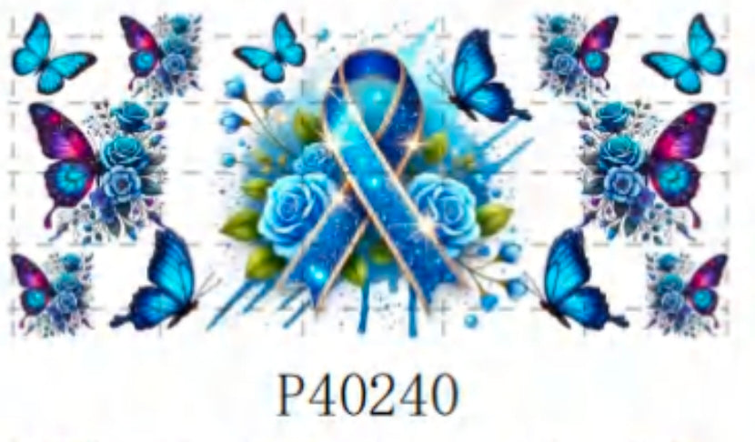 P40240 blue and gold ribbon