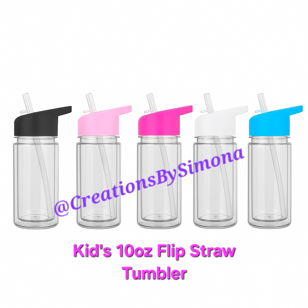 10oz Kids Flip Straw Cup (Lid Color Subject To Availability)