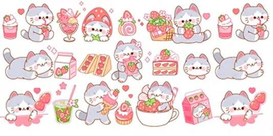 Cats and strawberries