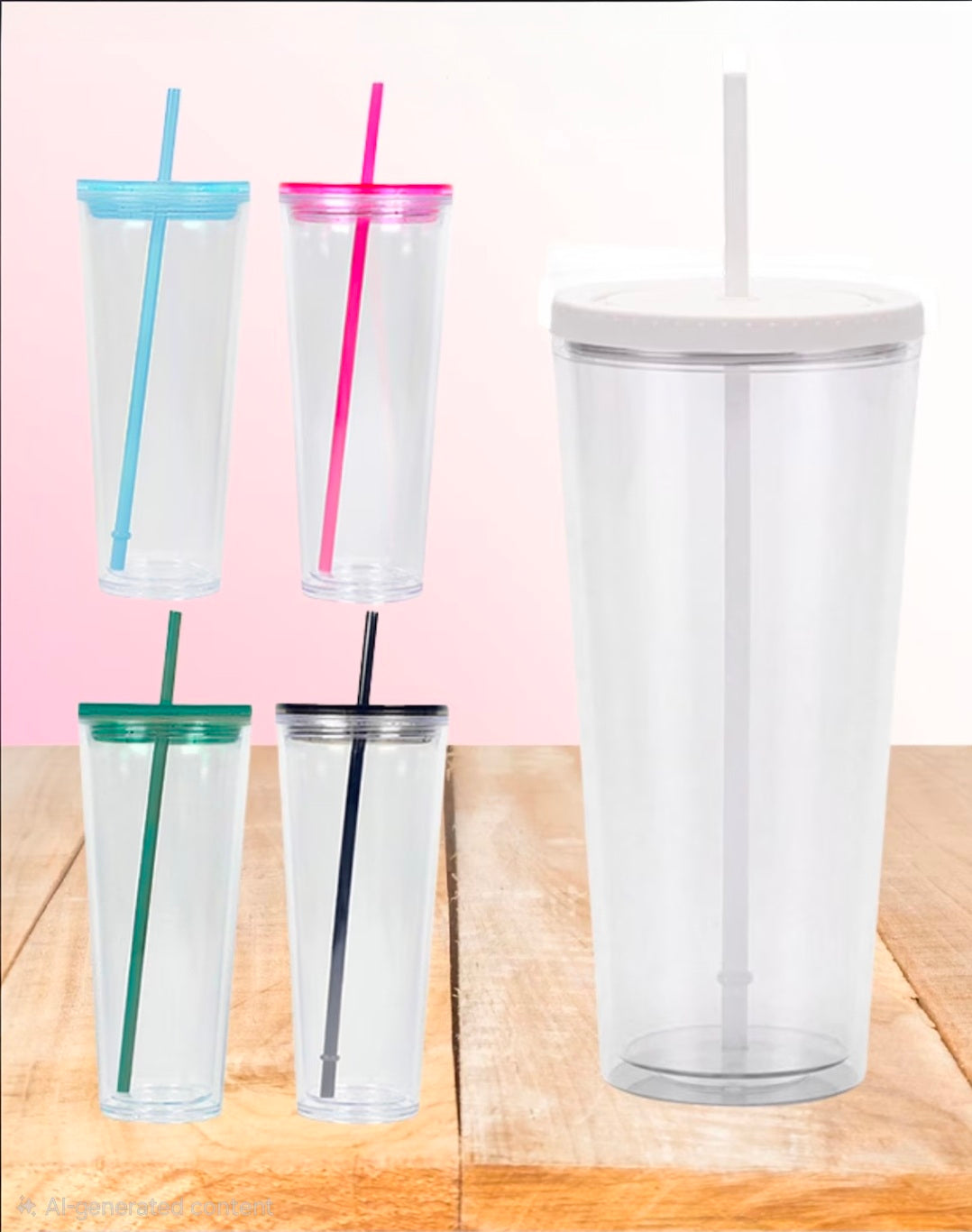 24oz Color Lid/Straw Cup